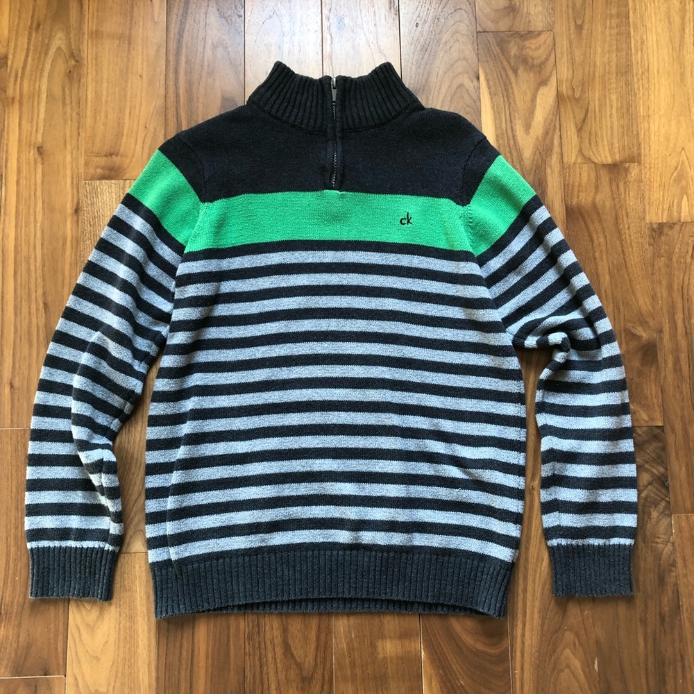 Gray Boys Calvin Klein Quarter Zip Sweater